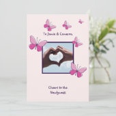 新婚おめでとうカードへのシックな応援 招待状 (スタンド正面)