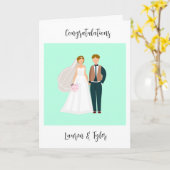 新婚おめでとう |パーソナライズされた | カード (黄色い花)