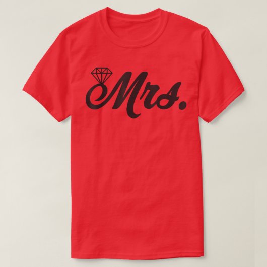 新婚おめでとう！ミセス・ワイフ・花嫁・婚約・新婚旅行 Tシャツ (デザイン正面)