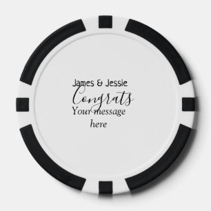 新婚おめでとう+名前入りメッセージ ウェディングギフト ポーカーチップ