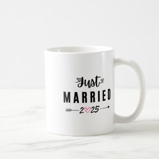 新婚おめでとう!2025年 結婚記念日 ハニームーン ウェディング カップル コーヒーマグカップ