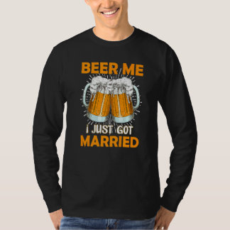 新婚さんビールください 結婚 ビール 飲酒 Tシャツ