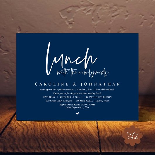 新婚たちと昼食後に幸せに 招待状