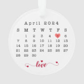 新婚たった今結婚しましたオーナメント結婚の日付写真 オーナメント (裏面)