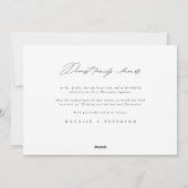 新婚たった今結婚しました結婚クリスマスの写真 シーズンカード (裏面)