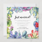 新婚です！　サボテン&多肉植物のお知らせです！ 招待状 (正面)