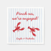 新婚です！私たちをぎゅっとつまんで！南部スタイルのザリガニの煮込みパーティ スタンダードカクテルナプキン (正面)