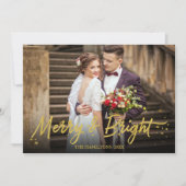 新婚で明メリーるい写真クリスマスホリデー 招待状 (正面)