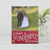 新婚で最も素晴らしい時間のテンプレートクリスマス 招待状 (スタンド正面)