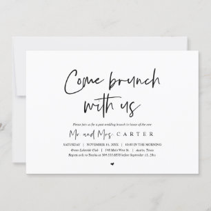 新婚とブランチ、ポスト結婚式招待状 招待状