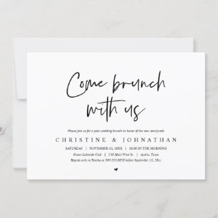 新婚とブランチ、ポスト結婚式招待状 招待状