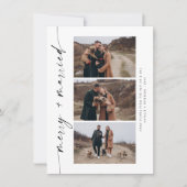 新婚とメリー初めてのクリスマス結婚した写真 シーズンカード (正面)