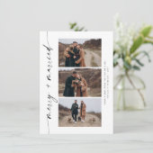 新婚とメリー初めてのクリスマス結婚した写真 シーズンカード (スタンド正面)