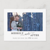 新婚のお礼を楽しんでミニマリスト シーズンポストカード (正面)