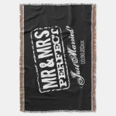 新婚のたった今結婚しましたの贈り物 スローブランケット (正面縦)