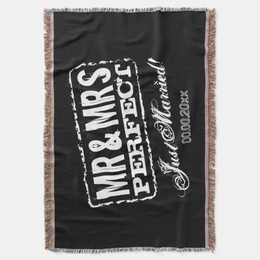 新婚のたった今結婚しましたの贈り物 スローブランケット (正面縦)