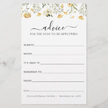 新婚のための繊細な黄色のワイルドフラワーアドバイス