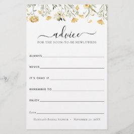 新婚のための繊細な黄色のワイルドフラワーアドバイス