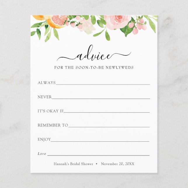 新婚のアドバイス (正面)