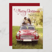 新婚のクリスマスカードと結婚する シーズンカード (正面/裏面)