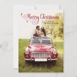 新婚のクリスマスカードと結婚する シーズンカード