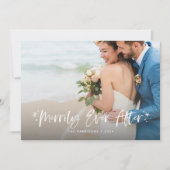 新婚のクリスマス写真の後を楽しく シーズンカード (正面)