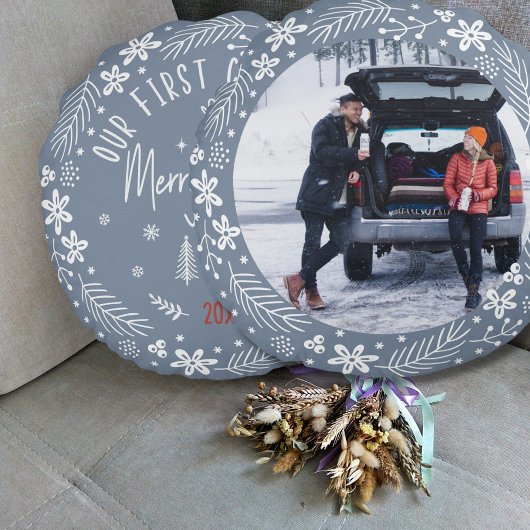新婚のクリスマス "初めての結婚記念のクリスマス" 引用 ラウンドクッション
