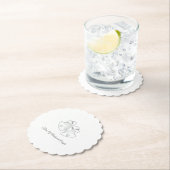 新婚のベル結婚ズホワイトのパーソナライズ ペーパーコースター (インサイチュ)