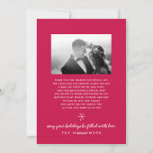 新婚のホリデーハンドドロー |赤 | 3 – 写真 シーズンカード (裏面)