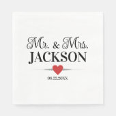 新婚のミセス結婚ズ スタンダードランチョンナプキン (正面)