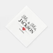 新婚のミセス結婚ズ スタンダードランチョンナプキン (角)