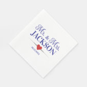 新婚のミセス結婚ズ スタンダードランチョンナプキン (角)