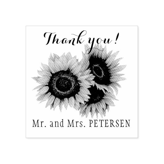 新婚のミセス・ネーム・ラスティック結婚の感謝 ラバースタンプ (インプリント)