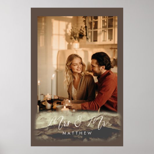 新婚のミセス＆ミスター ロッキー 風景写真 ポスター (正面)