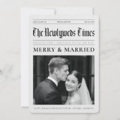 新婚のメリークリスマス ウェディングフォト新聞 シーズンカード (正面)