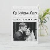 新婚のメリークリスマス ウェディングフォト新聞 シーズンカード (スタンド正面)