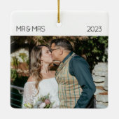 新婚の写真クリスマスセラミックのお名前 セラミックオーナメント (裏面)