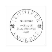 新婚の名前と自宅住所のラバースタンプ ラバースタンプ (インプリント)