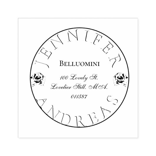 新婚の名前と自宅住所のラバースタンプ ラバースタンプ (インプリント)