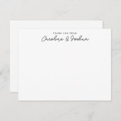 新婚の名前の文房具を一緒に結婚ありがとう ノートカード (正面/裏面)