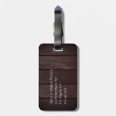 新婚の夫妻のモダンリース結婚の ラゲッジタグ (裏面縦)