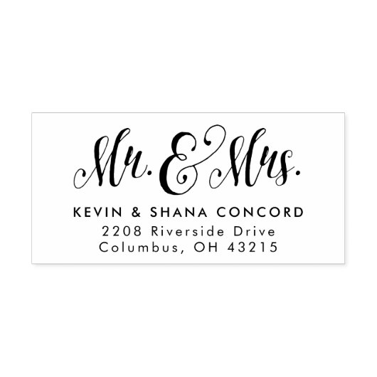 新婚の夫妻の住所 セルフインキングスタンプ (デザイン)