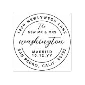 新婚の夫妻の住所 ラバースタンプ (インプリント)