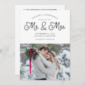 新婚の夫妻の結婚写真 シーズンカード (正面/裏面)