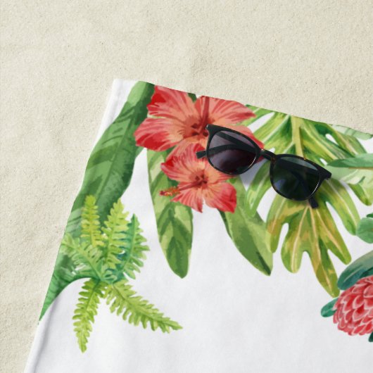 新婚の夫妻またはアニバーサリーギフト熱帯 ビーチタオル (インサイチュ)