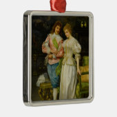 新婚の夫婦(結婚と結婚) メタルオーナメント (右)