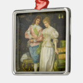 新婚の夫婦(結婚と結婚) メタルオーナメント (左)