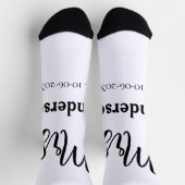 新婚の妻の花嫁の名前の日付の年のest.シンプル ソックス (上部)