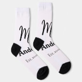 新婚の妻の花嫁の名前の日付の年のest.シンプル ソックス (右)