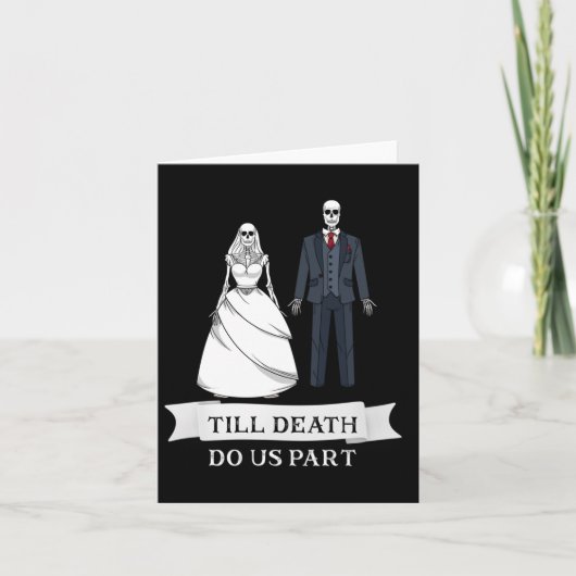 新婚の新郎新婦Til Death Do Us Part カード (正面)